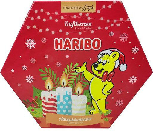Haribo Weihnachtskerze Glas Lila