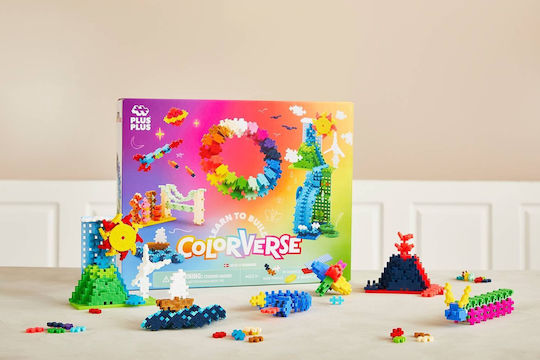 Plus Plus Cuburi De Construit Learn To Build Colorverse Super Set Pentru 5+ Ani 1000 Bucăți