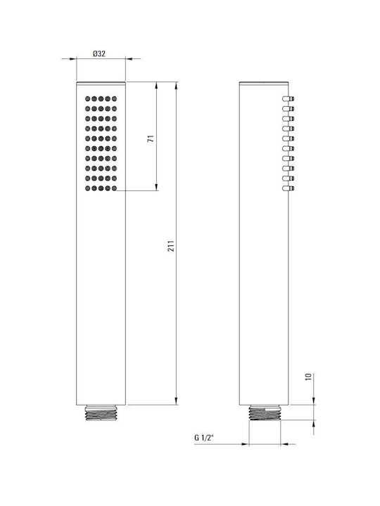 Deante Built-In Argint
