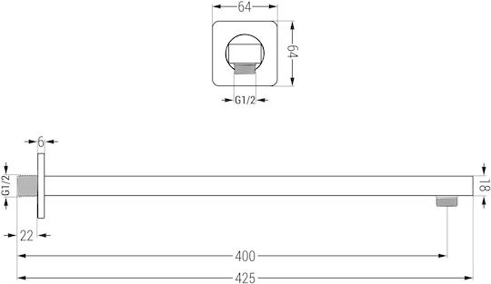 Mexen Built-in Mixer Mouthpiece Telephone & Shower Head Set for Shower