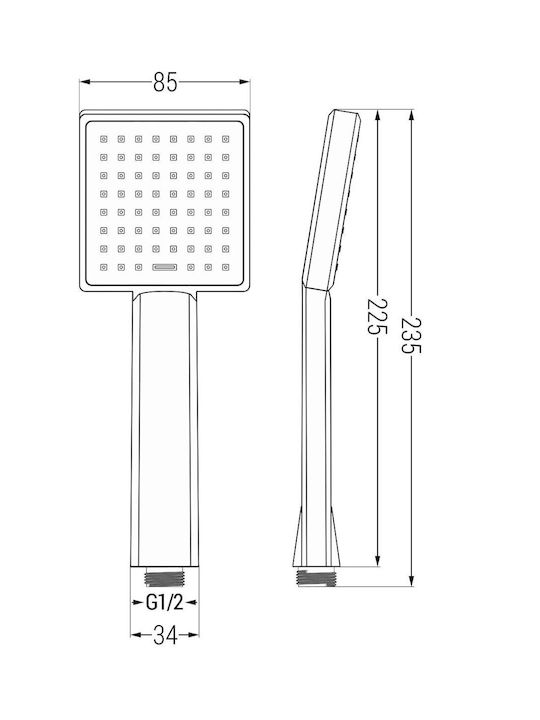 Mexen Built-in Mixer Mouthpiece Telephone & Shower Head Set for Shower