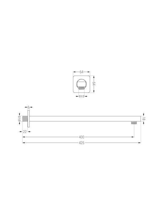 Mexen Built-in Mixer Phone & Shower Head Set for Gray Shower