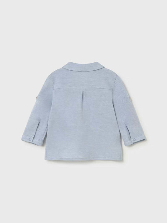 Kids Long-sleeved One Color Shirt Light Blue