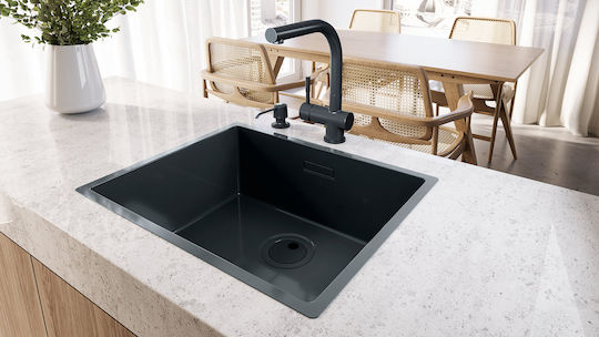 Globalo Υποκαθήμενος Νεροχύτης Inox Μ44xΠ54cm Γκρι