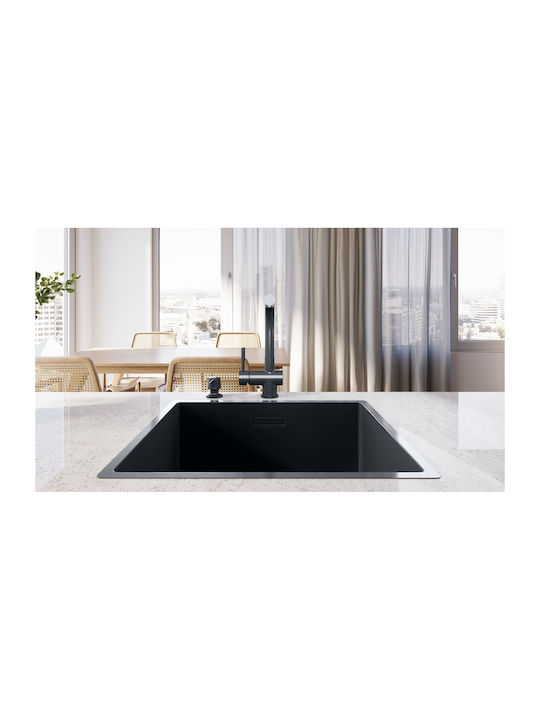 Globalo Undermount Kitchen Sink Inox L44xW54cm Gray