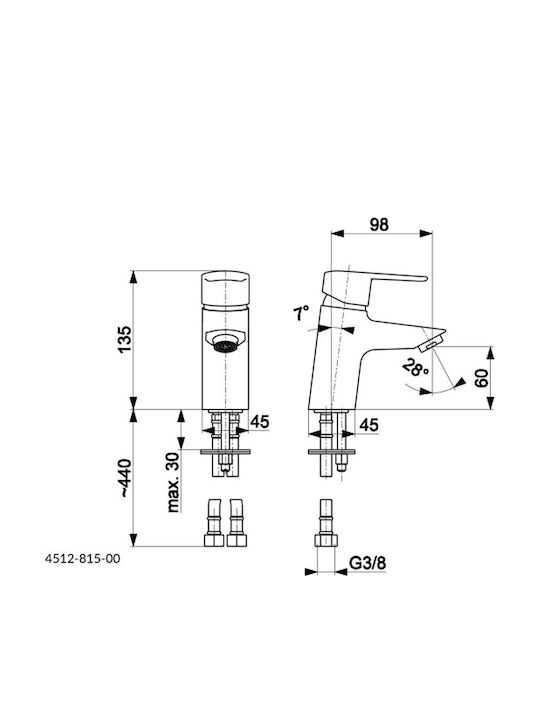 KFA Kitchen Faucet Counter Silver