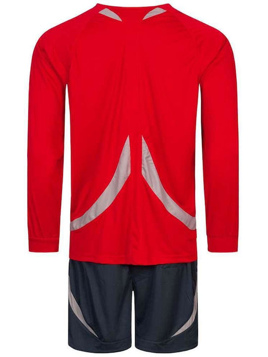 Kit Arbitro Pro Ανδρικό Σετ Εμφάνισης Διαιτητή Ποδοσφαίρου Κόκκινο/Γκρι