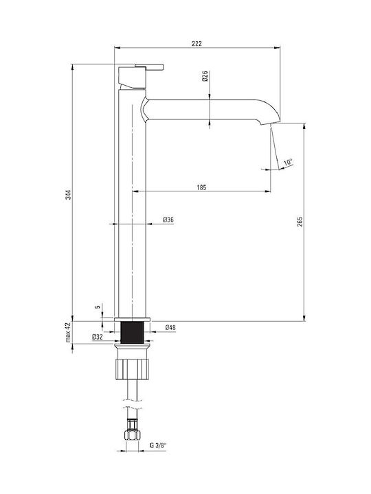 Deante Grey Sink Faucet