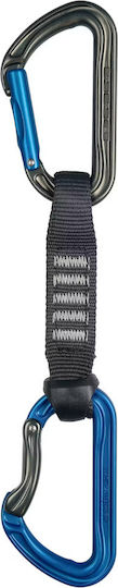 Dmm Shadow Quickdraw Climbing Quickdraws 12 Cm 6-pack Titanium Blue