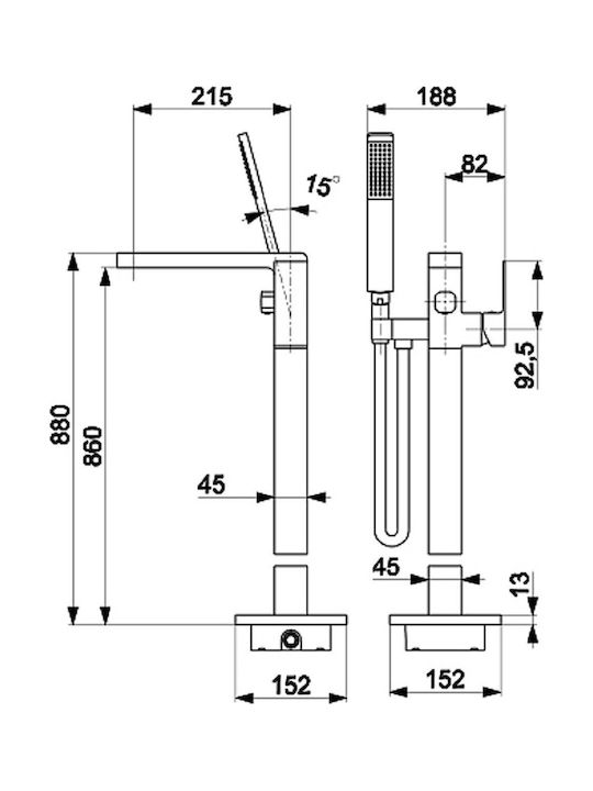 KFA Mixing Shower Shower Faucet Complete Set Black