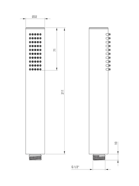 Deante Shower Column with Mixer Silver