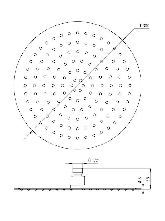 Deante Duschsäule mit Batterie Silber