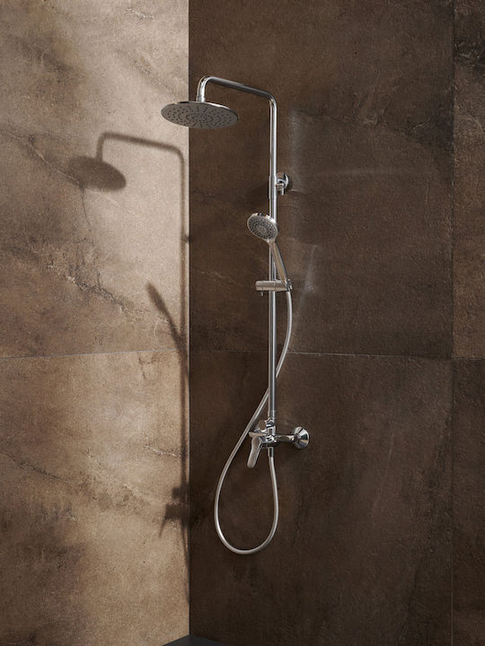 KFA Duschsäule ohne Armatur Silber