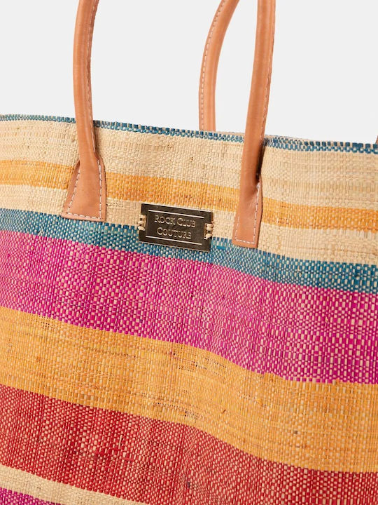 Raffia Medium Straw Women's Tote Handbag Multicolour