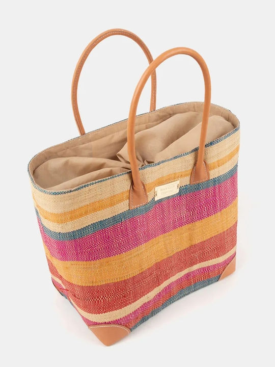 Raffia Medium Straw Women's Tote Handbag Multicolour