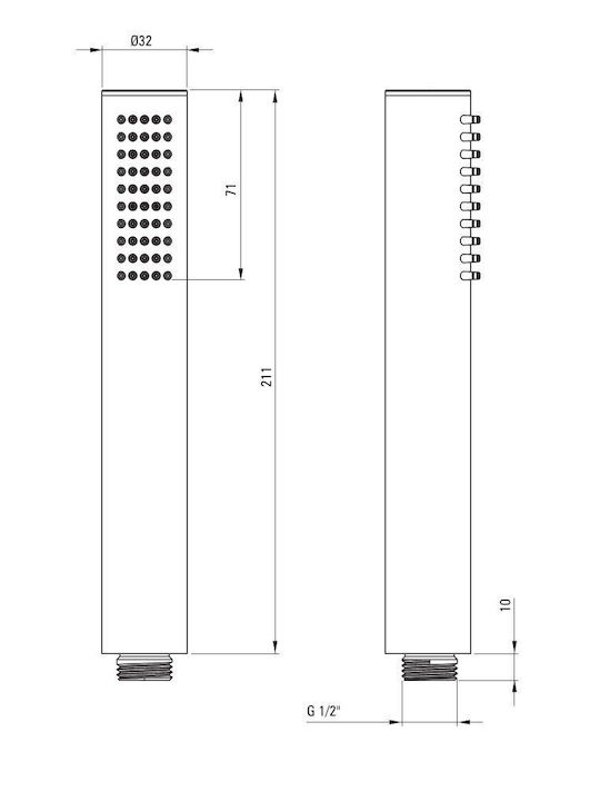 Deante Duschsäule ohne Batterie Silber