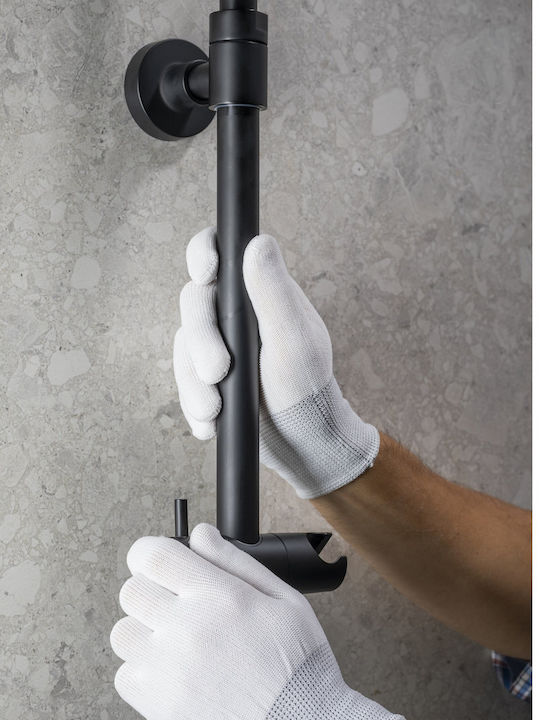 KFA Adjustable Shower Column with Bathtub Mixer 125cm Black