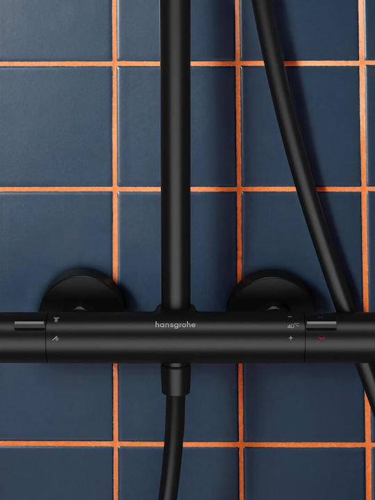 Hansgrohe Στήλη Ντουζ χωρίς Μπαταρία Μαύρη