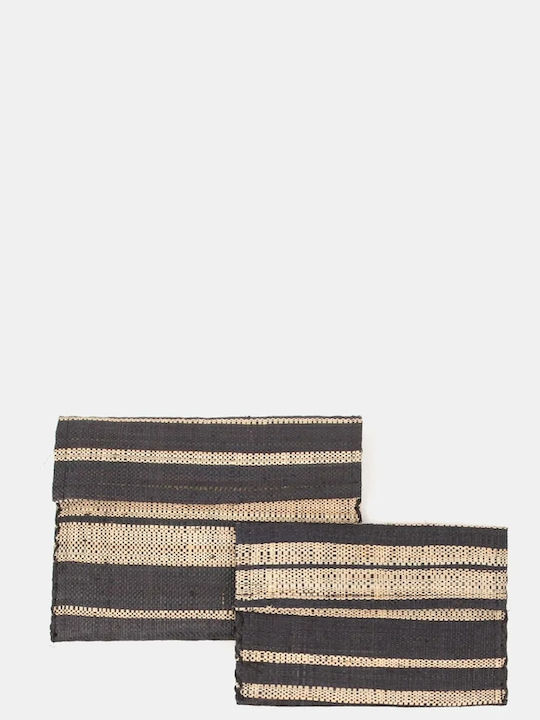 Raffia Large Ψάθινος Γυναικείος Φάκελος Πολύχρωμος