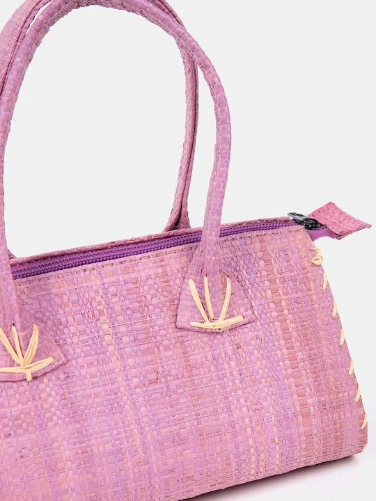 Straw Women's Handbag Lilac