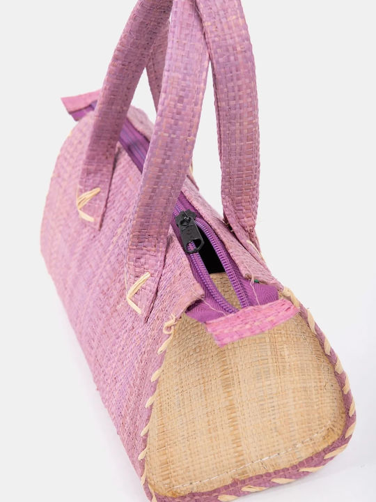 Straw Women's Handbag Lilac