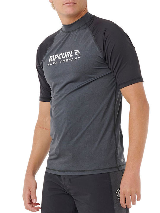 Rip Curl UPF 50 Ανδρική Κοντομάνικη Αντηλιακή Μπλούζα Μαύρη