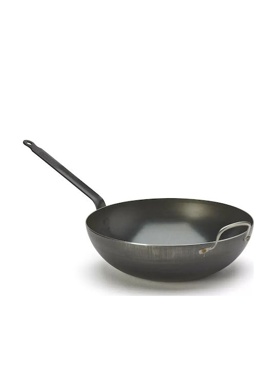 De Buyer Blue Carbon Steel Wok 32cm