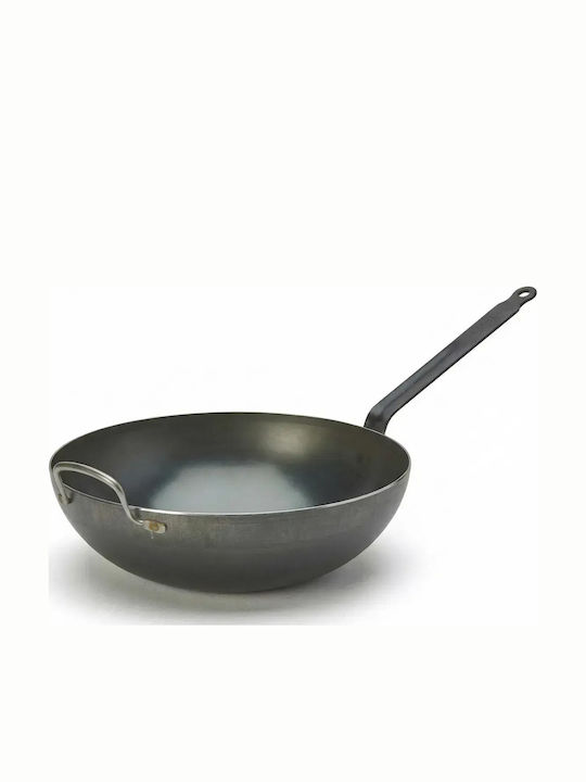 De Buyer Blue Carbon Steel Wok 32cm