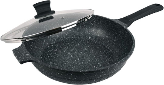 Maestro Maestro Aluminium Pfanne mit Deckel mit Steinbeschichtung 28cm