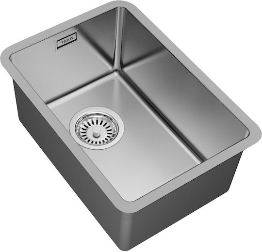 Teka Linea Rs15 Υποκαθήμενος Inox Μ44xΠ31cm Γκρι