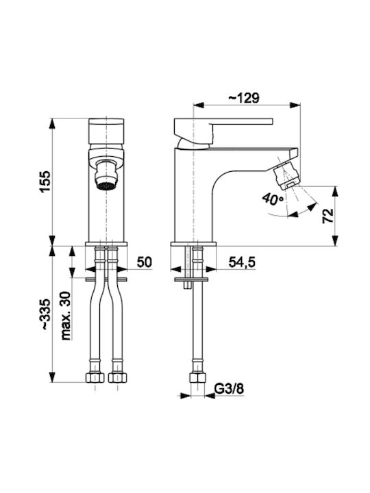 KFA Wasserhahn Bidet Silber