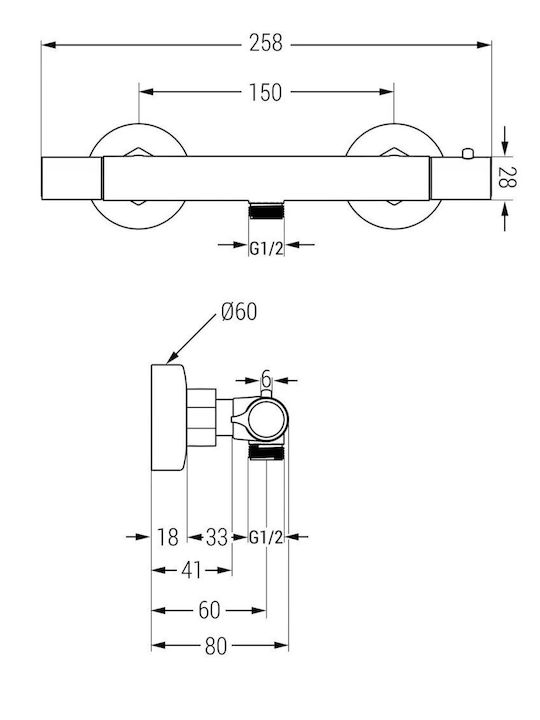 Mexen Duschsäule mit Wannenbatterie Silbern