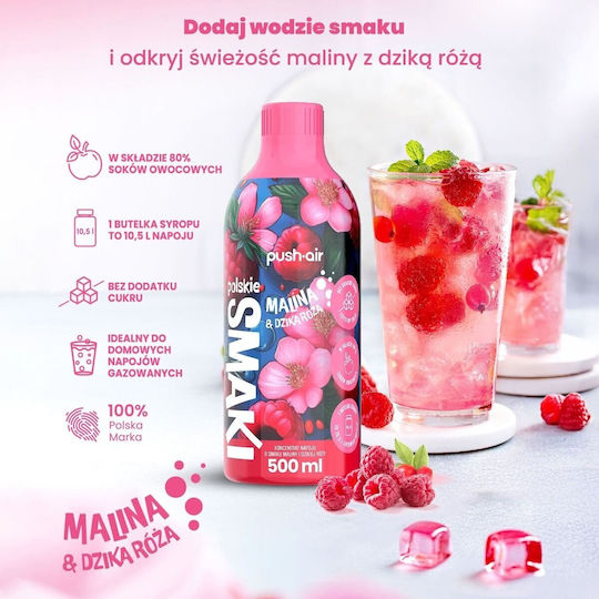 Pushair Raspberry Wild Rose Concentrate 500ml