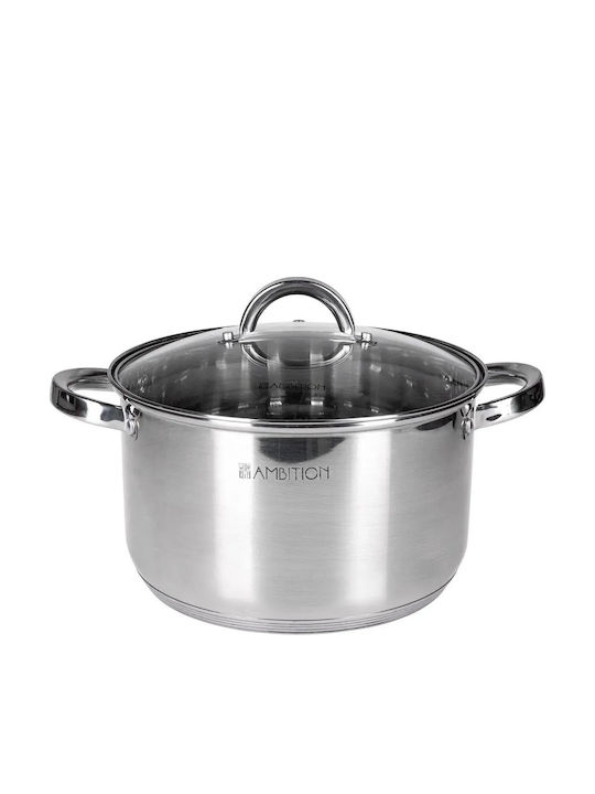 Ambition Deep Stainless Steel Pot 6.1lt / 24cm