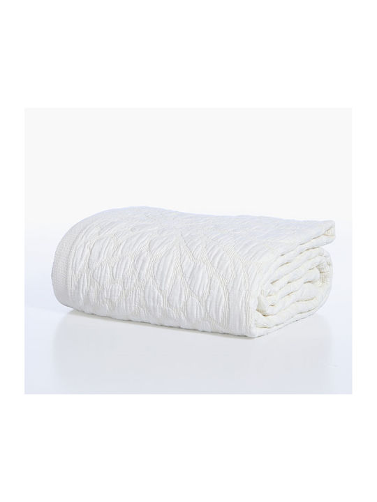 Nef-Nef Homeware Tundra Pique Double Blanket 230x250cm Beige