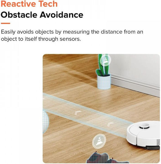 Roborock Q10 PF Aspirator Robot cu Cartografiere Laser și Putere de Aspirație 10000Pa Albă