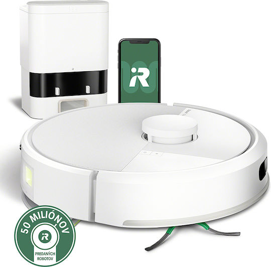 iRobot Roomba 105 Combo + AutoEmpty Robot Vacuum Cleaner with Laser Mapping and 7000Pa Suction Power White