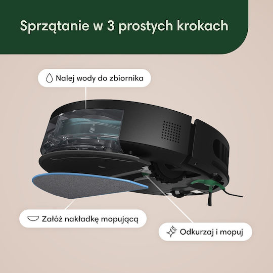 iRobot Roomba Combo Essential Σκούπα Ρομπότ με Έξυπνη Πλοήγηση Μαύρη