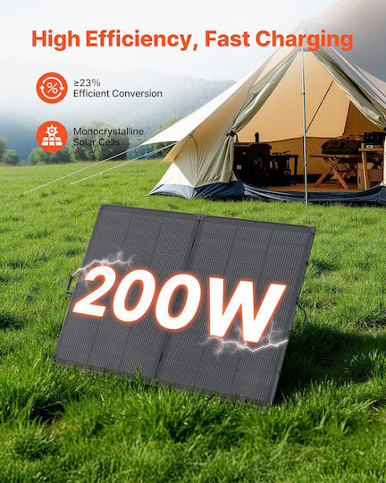Vevor ZDDKTYNB12005TKXJ001V2 Μονοκρυσταλλικό Φωτοβολταϊκό Πάνελ 200W