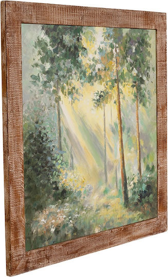 Artekko Gemälde Buntes Gemälde Segeltuch Holzrahmen 100x3x100 cm