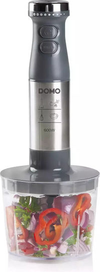 Domo Ραβδομπλέντερ με Ανοξείδωτη Ράβδο 600W Ασημί