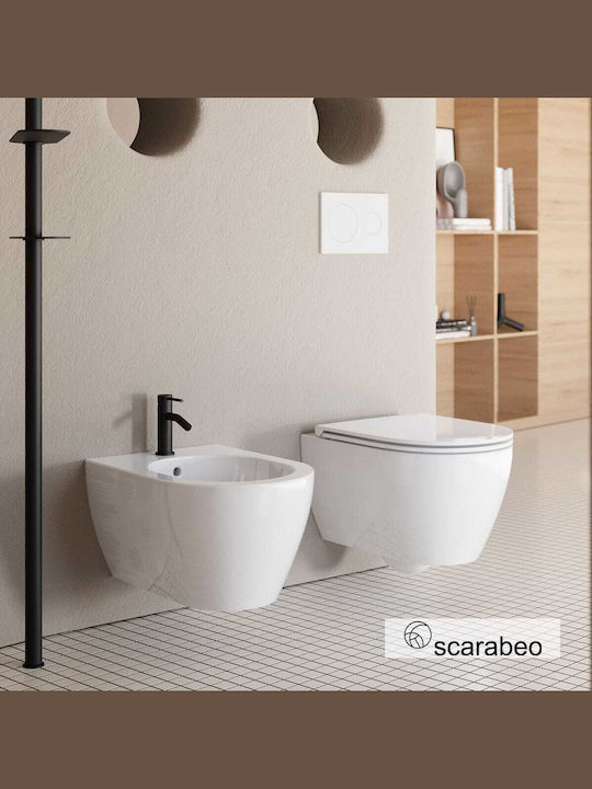 Scarabeo Wandhängende Toilette Beige