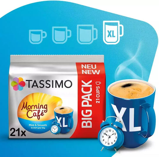 Tassimo Κάψουλες Espresso Morning Cafe Mild&Smooth Mild & Smooth Συμβατές με Μηχανή Tassimo 21caps