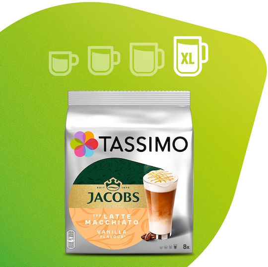 Tassimo Capsules Espresso Latte Macchiato Vanilla Vanilla Compatible with Machine Tassimo 8caps,tobolek