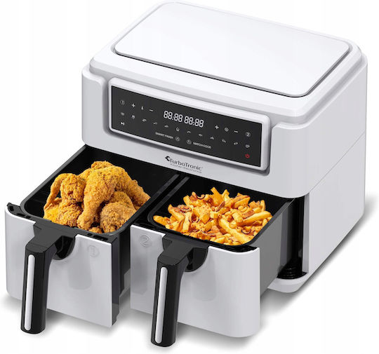 Turbotronic Air Fryer with Double Detachable Bucket 7.6lt White AT-TT-AF11