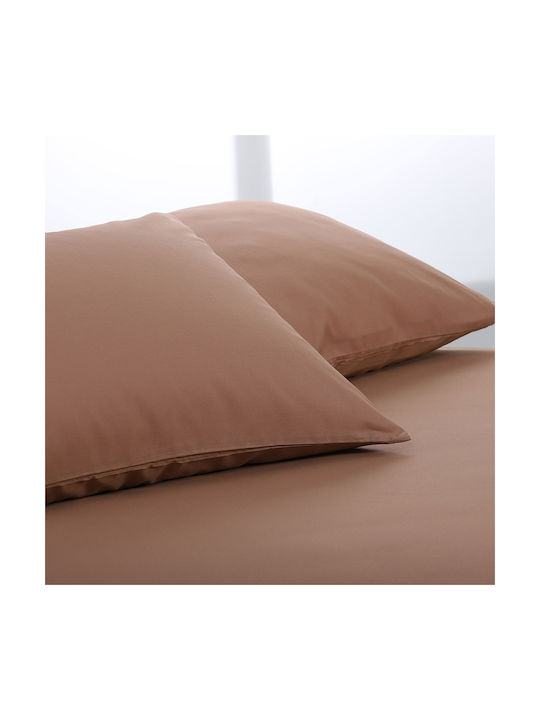 Silk Fashion Σετ Μαξιλαροθήκες με Φάσα Praline 52x72εκ.
