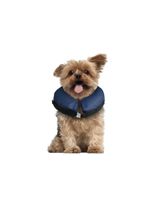 Aufblasbarer Elizabethan Kragen Flamingo für Hunde S 15-25cm Blau