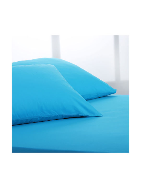 Silk Fashion Σετ Μαξιλαροθήκες με Φάσα River Blue 52x72εκ.