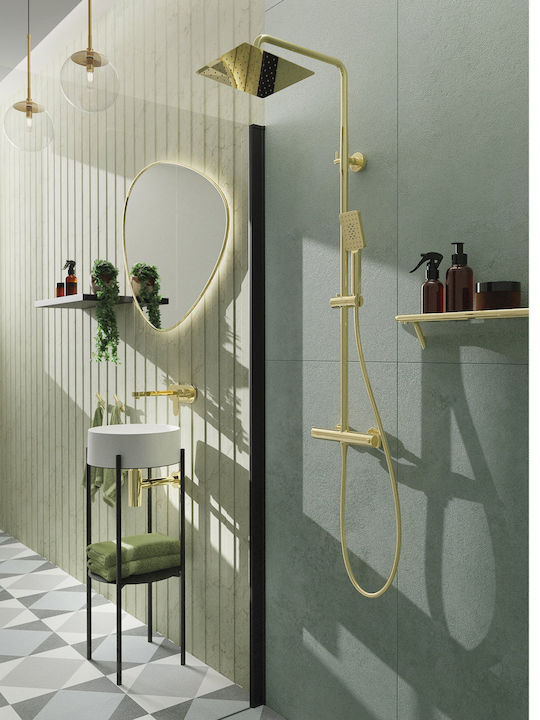 Deante An der Wand montiert Badezimmerregal Metallisch
