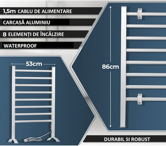 ProfiCare Pc-ehw 3115 Electric Towel Rail 125W 45x54cm Gray